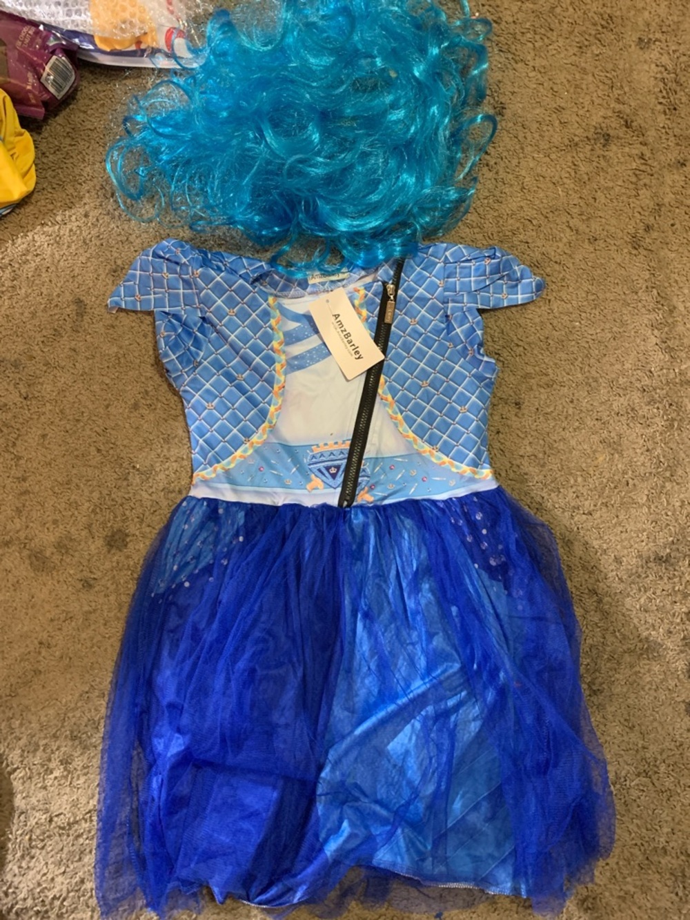 Shimmering Blue Tulle Kids Costume Dress Chole